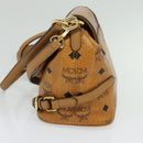 MCM Logogram Vicetos Shoulder Bag PVC 2way Brown Gold Auth yk19287-4