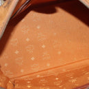 MCM Logogram Vicetos Hand Bag PVC Leather Brown Gold Auth yk19289-16