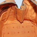 MCM Logogram Vicetos Hand Bag PVC Leather Brown Gold Auth yk19289-17