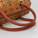 MCM Logogram Vicetos Hand Bag PVC Leather Brown Gold Auth yk19289-7