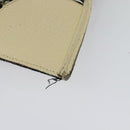 PRADA Hand Bag Tweed Leather Beige Black Silver Auth yk19291-14