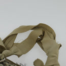 PRADA Hand Bag Tweed Leather Beige Black Silver Auth yk19291-9