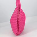 BOTTEGA VENETA INTRECCIATO Hobo Shoulder Bag Leather Pink Auth yk19295V-3