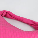 BOTTEGA VENETA INTRECCIATO Hobo Shoulder Bag Leather Pink Auth yk19295V-14