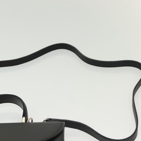 Burberrys Hand Bag Leather 2way Black Silver Auth yk19299