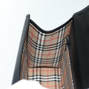 Burberrys Hand Bag Leather 2way Black Silver Auth yk19299-20