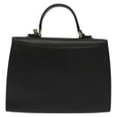 Burberrys Hand Bag Leather 2way Black Silver Auth yk19299-2