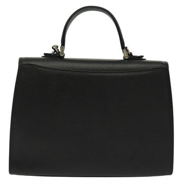 Burberrys Hand Bag Leather 2way Black Silver Auth yk19299 - 0