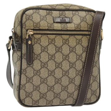 GUCCI GG Supreme Shoulder Bag PVC Beige Gold 233268 Auth yk19303
