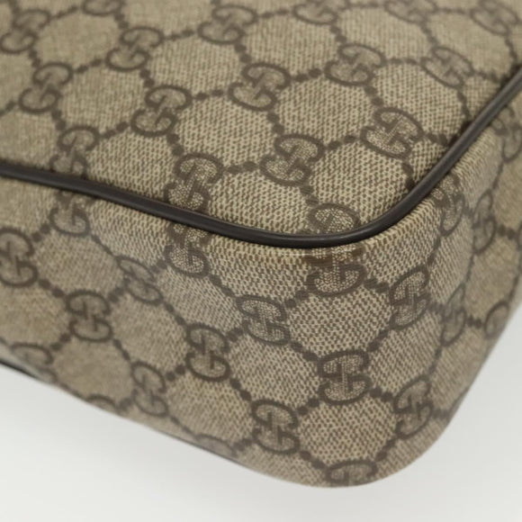 GUCCI GG Supreme Shoulder Bag PVC Beige Gold 233268 Auth yk19303