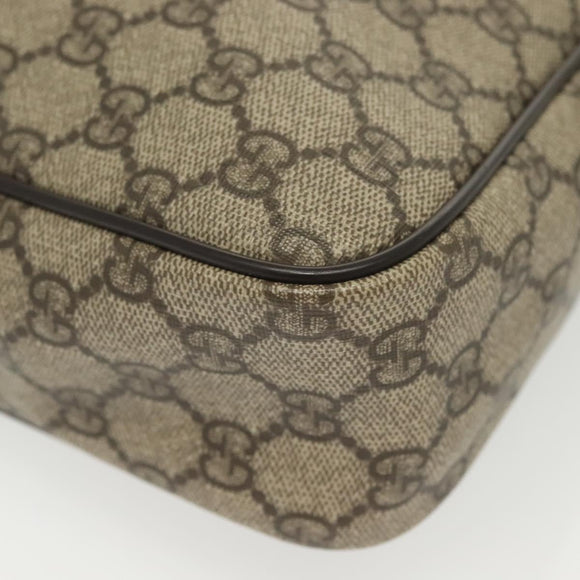 GUCCI GG Supreme Shoulder Bag PVC Beige Gold 233268 Auth yk19303