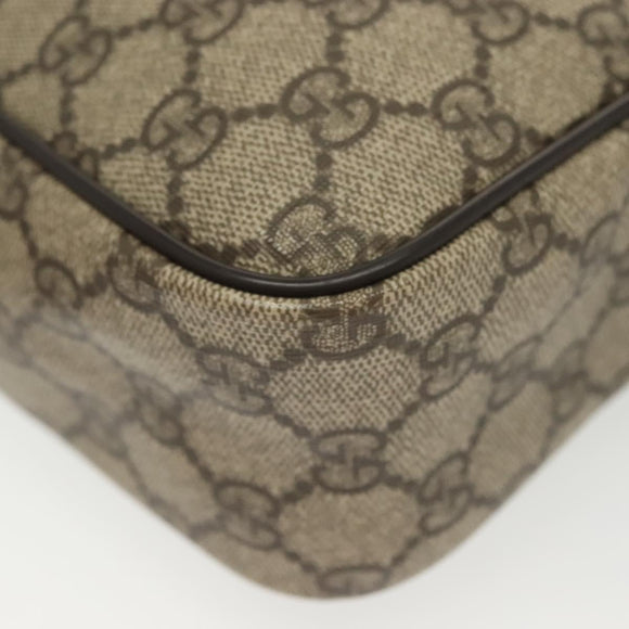 GUCCI GG Supreme Shoulder Bag PVC Beige Gold 233268 Auth yk19303