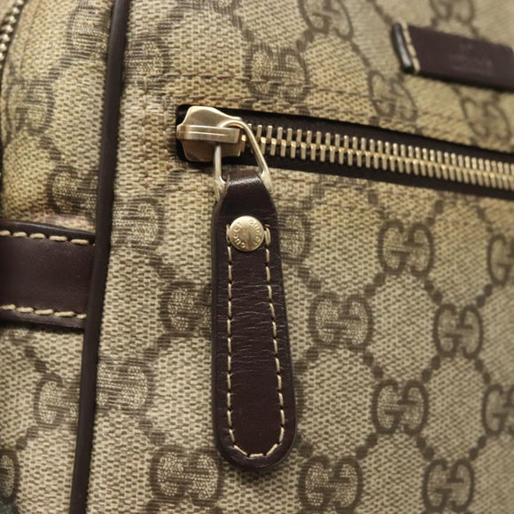 GUCCI GG Supreme Shoulder Bag PVC Beige Gold 233268 Auth yk19303