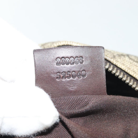 GUCCI GG Supreme Shoulder Bag PVC Beige Gold 233268 Auth yk19303