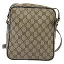 GUCCI GG Supreme Shoulder Bag PVC Beige Gold 233268 Auth yk19303-3