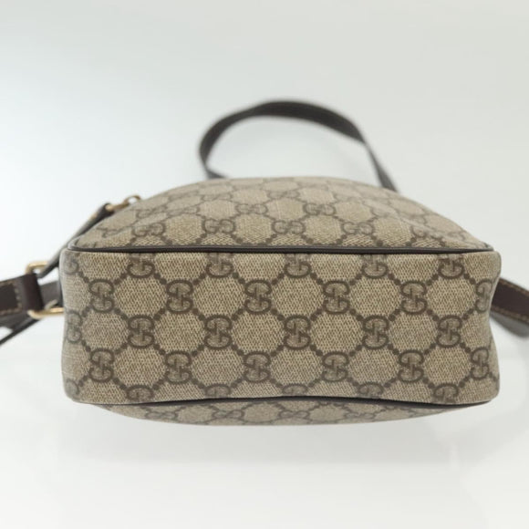 GUCCI GG Supreme Shoulder Bag PVC Beige Gold 233268 Auth yk19303