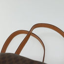CELINE Macadam Canvas Backpack PVC Leather Brown Gold Auth yk19307-15