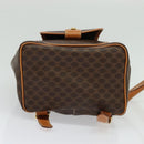CELINE Macadam Canvas Backpack PVC Leather Brown Gold Auth yk19307-5