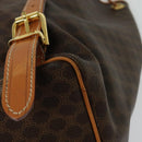 CELINE Macadam Canvas Backpack PVC Leather Brown Gold Auth yk19307-9