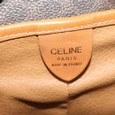 CELINE Macadam Canvas Backpack PVC Leather Brown Gold Auth yk19307-19