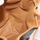 CELINE Macadam Canvas Backpack PVC Leather Brown Gold Auth yk19307-20