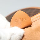 CELINE Macadam Canvas Backpack PVC Leather Brown Gold Auth yk19307-12