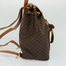 CELINE Macadam Canvas Backpack PVC Leather Brown Gold Auth yk19307-4
