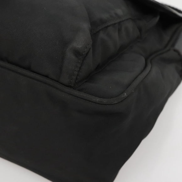 PRADA Shoulder Bag Nylon Black Silver Auth yk19309