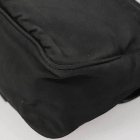 PRADA Shoulder Bag Nylon Black Silver Auth yk19309
