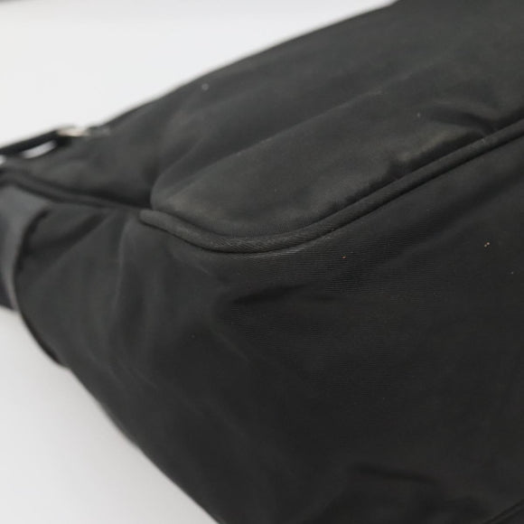 PRADA Shoulder Bag Nylon Black Silver Auth yk19309