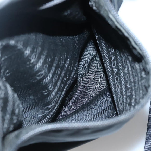 PRADA Shoulder Bag Nylon Black Silver Auth yk19309