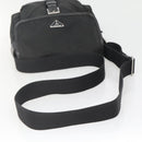 PRADA Shoulder Bag Nylon Black Silver Auth yk19309-7