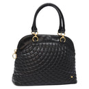 BALLY Hand Bag Leather Black Gold Auth yk19321-1