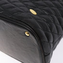 BALLY Hand Bag Leather Black Gold Auth yk19321-9