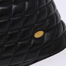 BALLY Hand Bag Leather Black Gold Auth yk19321-17