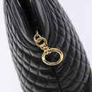 BALLY Hand Bag Leather Black Gold Auth yk19321-10