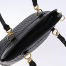 BALLY Hand Bag Leather Black Gold Auth yk19321-6