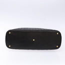 BALLY Hand Bag Leather Black Gold Auth yk19321-5