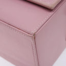 FENDI Vanity Hand Bag Leather Pink Gold Auth yk19323-8