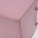 FENDI Vanity Hand Bag Leather Pink Gold Auth yk19323-16