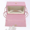 FENDI Vanity Hand Bag Leather Pink Gold Auth yk19323-10