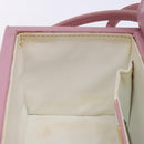 FENDI Vanity Hand Bag Leather Pink Gold Auth yk19323-20