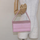 FENDI Vanity Hand Bag Leather Pink Gold Auth yk19323-22