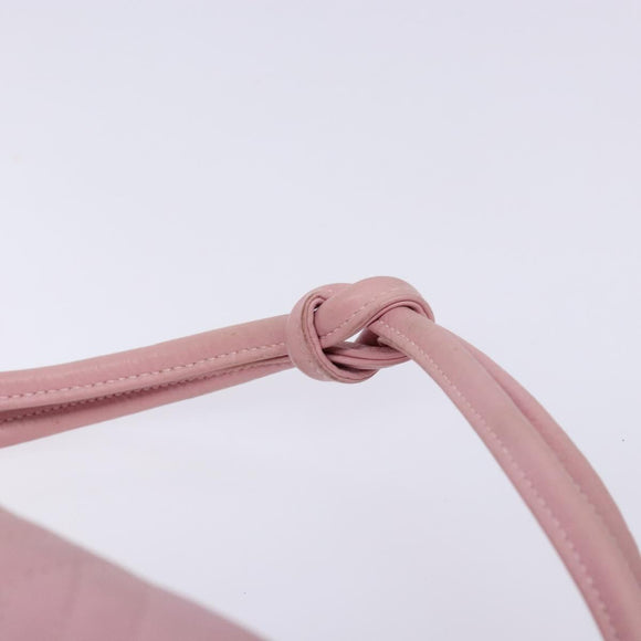 FENDI Vanity Hand Bag Leather Pink Gold Auth yk19323