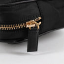 PRADA Hand Bag Nylon Black Gold Auth yk19339V-9