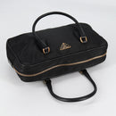 PRADA Hand Bag Nylon Black Gold Auth yk19339V-6