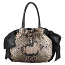 PRADA Tote Bag Nylon Black Gold Auth yk19341V-13