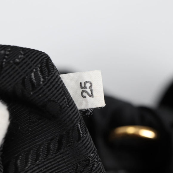 PRADA Tote Bag Nylon Black Gold Auth yk19341V