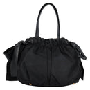PRADA Tote Bag Nylon Black Gold Auth yk19341V-2