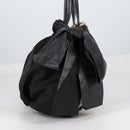 PRADA Tote Bag Nylon Black Gold Auth yk19341V-4